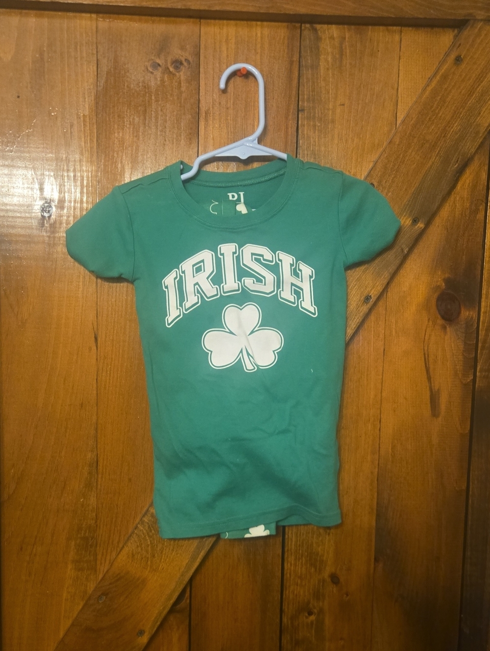 Kids' Irish Shamrock Short Sleeve Tee - Green With Matching Bottoms